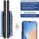 Asuwish Phone Case for Samsung Galaxy A34 5G Wallet Cover with Tempered Glass Screen Protector Credit Card Holder Crossbody Strap Stand Leather Cell Accessories A 34 34A Women Men Girls Shoulder Blue