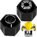 Threlaco 2 Pcs Router Collet Kit Replacement 1/4" and 1/2" Compatible with Dewalt Dw621 Dw616 Dw618 Dw622 Dw626 and 1613, 1617, 1618 Series Routers