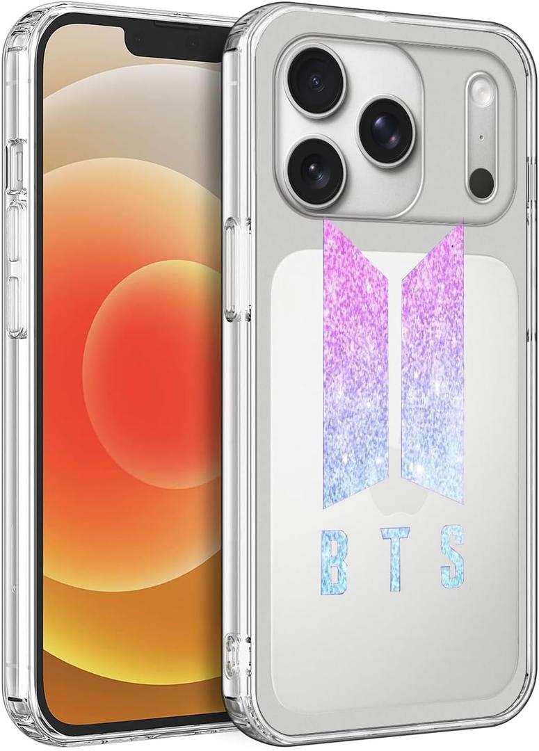 Compatible for iPhone 17 Pro Max Case, Cool Unique Design Soft TPU Shockproof Clear Case for Men/Women/Girl/Boy(Fashion-BTS-9)