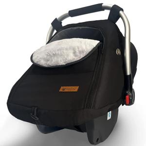 Car Seat Cover for Babies Winter - Baby Car Seat Covers Universal Cold Weather Shield,Warm and Cozy Carseat Covers Canopy Water Resistant for Baby Protection Car Seat Covers for Infant Car Seat (Black)