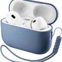 ORNARTO Compatible with AirPods Pro 3 Case 2025, Full Protective Hybrid Silicone for AirPods Pro 3rd Generation Case, Front LED Visible Skin Cover-Fresh Mint