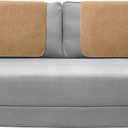 Frienda 2 Pieces Recliner Headrest Covers Sofa Headrest Protector Sherpa for Recliner Chair Couch Furniture Non Slip for Living Room(Camel)