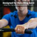 Silicone Protector Compatible With Oura Ring Gen 3, 3Pack Elastic Cover for Working Out (M 11/12/13, Black+Blue+Clear)