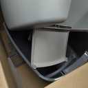 IRIS USA Large Cat Litter Box with Front Door Flap, Covered Enclosed Litter Box Enclosure with Scoop, Handle & Buckles for Portability & Privacy, Hidden Litter Pan, Gray