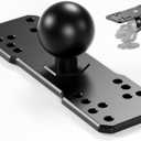 BRCOVAN 1.5'' Ball Fish Finder Mount, Aluminum Alloy Universal Marine Electronic Plate for RAM Mounts C Size 1.5 Inch Ball Double Socket Arm, Fit for Garmin, Lowrance, Humminbird, Raymarine and More
