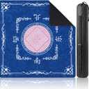 Thenshop Mahjong Mat Thickened Anti-Slip Game Mat with Drawstring Carrying Bag, 31.5" x 31.5" Waterproof Noise-reducing Table Cover for Mahjong, Poker, Card Games, Dominoes (Classic Style)