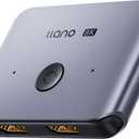 llano HDMI 2.1 Switch 8K@60Hz 4K@120Hz, 48Gbps Bidirectional 2-in-1 HDMI Splitter Switch, Supports VRR HDR10 Dolby Atmos, Compatible with PS5 Xbox Apple TV Roku, Aluminum Alloy Case