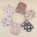 ALVABABY Baby Cloth Diaper 6 Pack with 12 Inserts One Size Cloth Diaper Covers Adjustable Washable Reusable for Baby Girls and Boys