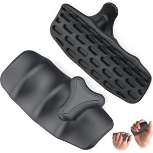 Gym Grips for Weight Lifting: 2025 Soft Silicone Weight Lifting Grips for Men Women, Fingerless Workout Gloves for Palm Protection, Dumbbell, Barbell, Pull Up, Deadlifts (Black)
