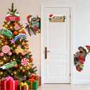 2 x 12 Pcs Funny Dinosaur Christmas Tree Topper, Funny Christmas Tree Hanging Ornaments Includes Merry Christmas North Pole Sign, Dinosaur Xmas Decorations for Tree Home Party