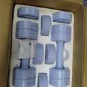 MERACH Dumbbell Set of 2, Adjustable Weight, Anti-slip Handle, Macaron Colors, Each 2.2/4.4/6.6/8.8 lbs, 4 in 1 Hand Weights for Women at Home, Blue 