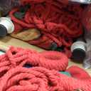 Outerman Hammock Chair, Hanging Chair with 3 Cushions and Foot Rest Support, Sturdy Metal Spreader Bar Max 440 Lbs, Swing Chair for Bedroom, Indoor & Outdoor, Patio, Porch or TreeRed