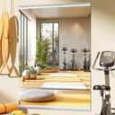 Home Gym Mirror, 55" x 21", 2PCS Large Full Body Mirror for Yoga, Silver Frameless Tempered Glass, Wall-Mounted Wall Mirrors for Home Gym, Workout, Garage, Bedroom, Bathroom, Dance Studio