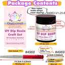 FUNSHOWCASE UV Dip Resin for Wire Flower, DIY Wire Art Low Odor Handmade Set, Transparent UV Dip Resin-100ml, 4mm(0.15inches) Copper Wire roll 7m(22.9fts), Winding Rod Size 5mm-9mm(0.19-0.35inches)