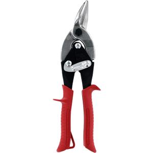 MIDWEST Aviation Snip - Left Cut Regular Tin Cutting Shears with Forged Blade & KUSH'N-POWER Comfort Grips - MWT-6716L