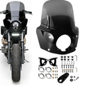 Motorcycle Fairing 5.75" Headlight Fairing with 13" Motorcycle Windshield 39mm Mounting Hardware(Narrow-Glide) for Harley Sportster 1100 1200 Iron 883(Smoke)