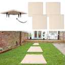 4Pcs Large Stepping Stones Outdoor Garden Walkway, Durable Plastic Pavers for Patio, Pathway, and Landscaping, Weatherproof Stepping Stones with Ground Stakes for Easy Installation