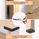 Headboard Stoppers for Wall - Couch Stoppers to Prevent Sliding, 10Pcs (15mm Thick)+10Pcs (5mm Thick) EVA Foam Couch Stoppers and 4Pcs Headboard Stoppers, Easy Install for Bed Cabinet Sofa