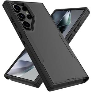 Pack Of 11 ZX Zenixy for Samsung Galaxy S24 Ultra Case, Heavy Duty Shockproof Protective Phone Case with Dual Layer Protection (Black)