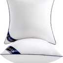 Siluvia 22"x22" Pillow Insert Set of 2 Square Throw 22 Pillows with 100% Cotton Cover for Sofa, Couch, and Bed - White (22x22 Inch (Pack of 2))