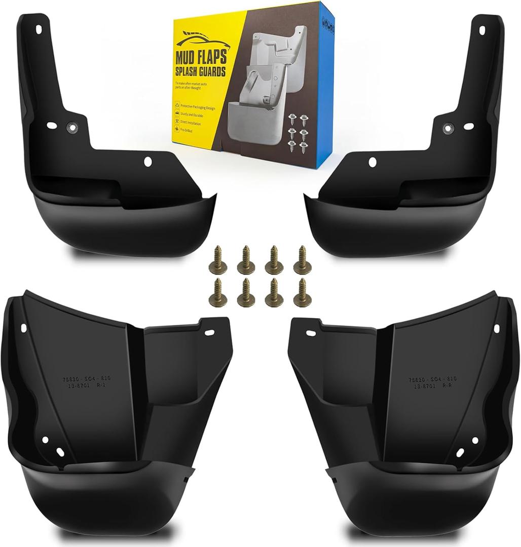 Mud Flaps Fit for 1996-1998 Ho-nda Civic 2-Door Coupe/4-Door Sedan (Not Fits 2-Door Hatchback), Dedicated Mudguard for Four Seasons Protection, Front and Rear