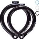 2PCSMixed Sizes Neck Cooling Tubes with Snap Button | Reusable Ice Wraps + Insulated Bag | Freeze Below 64F Activate Cold Neck Rings for Outdoor Work, Sports & Heat Relief. (Black M+L)