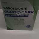Netany 2 Pack 2 Liters/68 oz Square Glass Pitcher with Lid and Handle for Fridge, Iced Tea and Coffee Carafe Beverage Serveware, Heat Resistant Borosilicate Water Jug for Hot/Cold Drinks and Milk