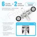 6+2 Wheel Unistrut Trolley with Limiter, Hoist Trolley Kit for Electric Hoist, Anti-Lock & Anti-Fall, for All 1-5/8" Wide or Taller Strut Channel, for Garage/Workshop Silent Systems (4pack)