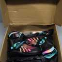 SUPER YOUNGSTER Girls Inline Skates for Boys Kids Ages 4-12, Adjustable Light Up Roller Skates for Youth Teens Ages 8-12, Beginner Blades for Women Adults, Size L , US 4-7, Neon