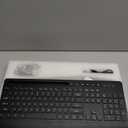 Wireless Keyboard and Mouse Combo - 9 Backlit Effects, RGB, Ergonomic Wrist Rest, Phone Holder, 2.4G Full Size, Rechargeable, Sleep Mode, Quiet Keyboard Set for Computer, PC, Laptop, Mac, Windows (Classic Black)