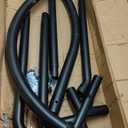 Elevon Hammock Chair Stand Only, Hanging Hammock Swing Stand for Outside with Buckle and Spring Hook, 400lb Capacity Heavy Duty Steel C-Stand with Stable Base for Egg Chair Outdoor Indoor (White) (Midnight)