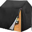 Playhouse cover, Outdoor wooden kids playhouse covers, 57" L x 57" W x 63" H, Waterproof, Sun Protection dust, Easy to Put on with Side Zipper, 640D Heavy Duty Oxford Fabric, (Black)