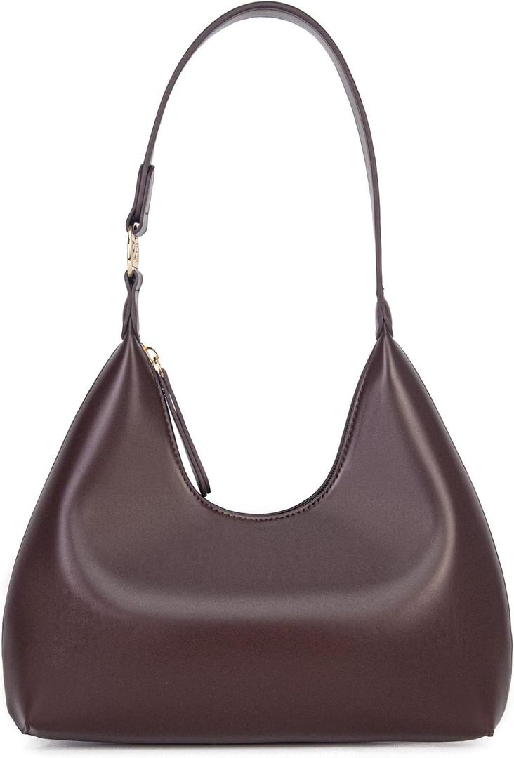 Small Purses for Women Crescent Bag Small Hobo Bag Everyday Purse Trendy Bags for Women (Coffee)