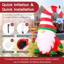 6 FT Christmas Inflatables Decorations OutdoorBlow Up Gnome Tumbler with Built-in LED Lights for Indoor Holiday Party Yard Garden Lawn Dcor