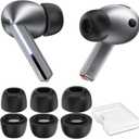 AhaStyle Memory Foam Earbud Tips for Samsung Galaxy Buds4 Pro (2026) & Galaxy Buds3 Pro (2024) 3 Pairs S/M/L Ultimate Comfort Noise Canceling Memory Foam Ear Replacement Tip with Portable Storage Box