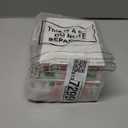 Qunclay 50 Pcs Christmas Photo Ornament 4x6 Paper Picture Frame Ornaments Bulk Xmas Stripes Cardboard Photo Display Red and Green DIY Frame for Party Decorations