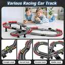 3-in-1 Slot Car Race Track Sets with 4 High-Speed Cars, Electric Track, Dual Racing Game with Lap Counter & 2 Controllers, and Circular Overpass Design Toy Gift for Boys Kids Ages 4-6 6-8 8-12