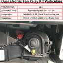 2 PCS Electric Fan Relay Kit, Dual Electric Fan Relay Kit, 185 On 175 Off Thermostat Switch 40A Relays, 12V Cooling Radiator Fan Relays Wiring Kits for Replacing Faulty Wiring, Truck Engine Cooling