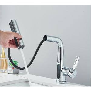DORNBERG M40109Gray Pull Out Bathroom Faucet with Digital Temperature, 
Color : Chrome