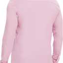 Demoking Rayon Dress Shirts for Men Formal Wedding Untuckit Shirts Long Sleeve Button Down (Pink, L)