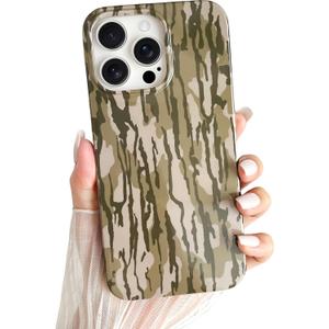 Yeddabox for iPhone 13 Pro Max Case Camo Phone Case Soft TPU Slim Shockproof Phone Cover for Women Girls