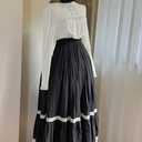 Edwardian Dress for Women 1900s Long Sleeve Victorian Two-piece Shirt Skirt Suit, XL