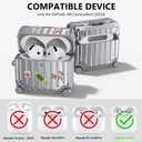 Filoto Compatible with Airpods 4 Case, Cute Fashion Suitcase Design for Airpods 4th Generation Case Cover, Shockproof Protective Hard Case with Keychain/Cleaner Kit (Silver, Airpods 4 Case)