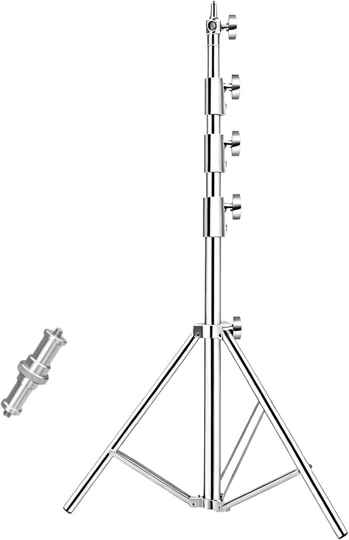 4M(13Ft) Stainless Steel Antenna Tripod Stand, Air Cushioned