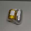 Zezzxu 50 Pack Mini Cake Containers, Clear Plastic Small Cupcake Boxes with Dome Lids for Individual Chocolate Covered Cookies, Strawberry, Mooncake (Gold)