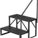 1 Step Stairs 5th Wheel Stair Hot Tub Steps Outdoor RV Step Ladder Support Economy Stair Riser Quick Eases Boarding and Exitingfor RVs and Travel Camper Trailers Non Slip Assist Handrail