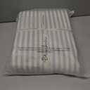 MooMee Striped Duvet Cover Set 100% Washed Cotton Linen Like Textured Breathable Durable Soft Comfy (Sage Green White Classic Stripes, King 104"x90")