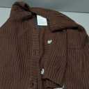 PRETTYGARDEN Women's Chunky Knit Open Front Sweater Long Sleeve Button Loose Short Cardigan Outerwear Coats, XS