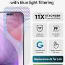 ZAGG XTR5 Screen Protector for iPhone 17 Pro - Glass, Blue Light Protection, 11X Stronger, Eyesafe CPF60 Tech, Anti-reflective Tech, Vibrant Color & Touch Sensitive Tempered Glass, Easy To Install