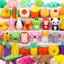 Animal Erasers for Kids 50 Pack Kid's Eraser Bulk Pull Apart Erasers 3D Puzzle Eraser Classroom Rewards and Prizes Class Treasure Box Kid Party Favors Back to School Supplies Gift